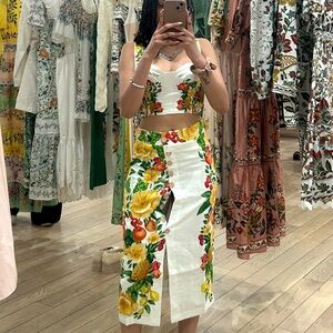 Floral Farm Rio Two-Piece Set with Yellow and Red Accents